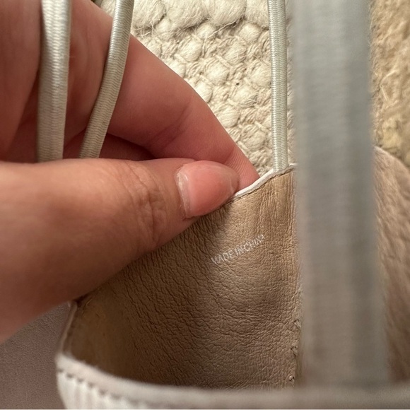 New Eileen Fisher Lee D'Orsay Leather Espadrille Flats, Cream  11 - Picture 7 of 9